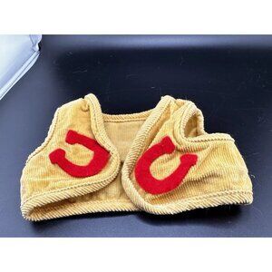 Vtg‎ 1985 Cabbage Patch Kids Coleco Vest Western Corduroy 16” Dolls Tan Red